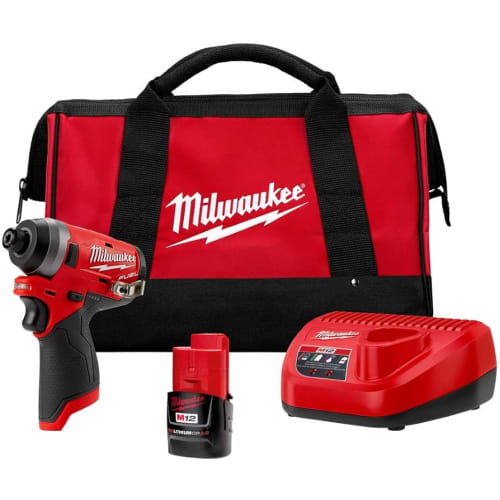 Milwaukee M12 Fuel 1/4" Hex Impact Driver Kit